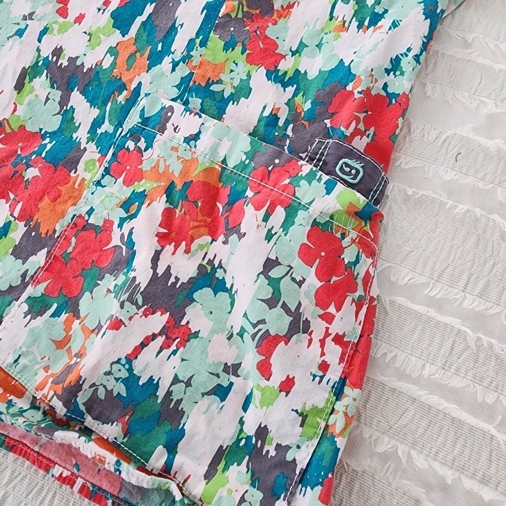 Bundle of 2 Scrub Tops Women 3XL Multicolor Floral Abstract Nursing Work Medical - Picture 8 of 11